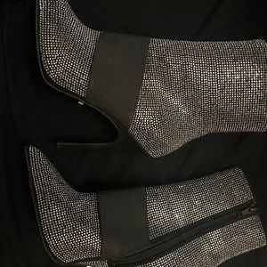 TopShop crystal studded booties